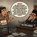 Ilustrasi bayang-bayang ketidakpastian nasib tenaga honorer dan PPPK di tengah sesaknya anggaran daerah. (Foto: Ilustrasi/AI)