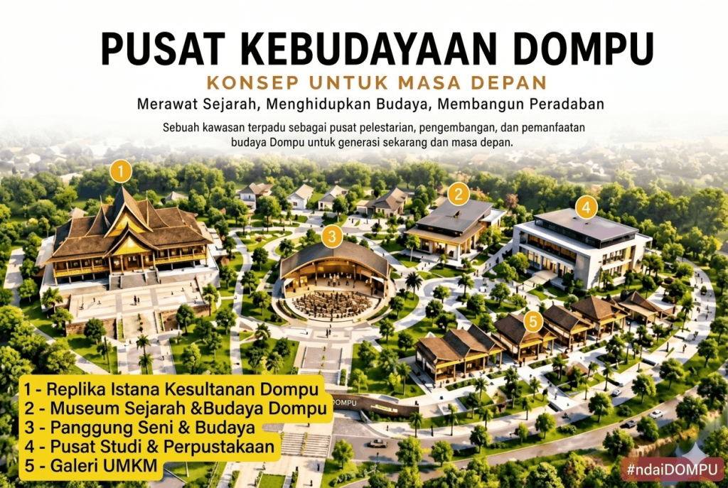 Ilustrasi Bangunan Pusat Kebudayaan Dompu (Desain: MR)
