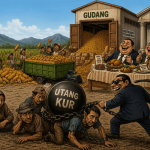 Ilustrasi Petani Utang KUR (Foto: AI)