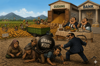 Ilustrasi Petani Utang KUR (Foto: AI)
