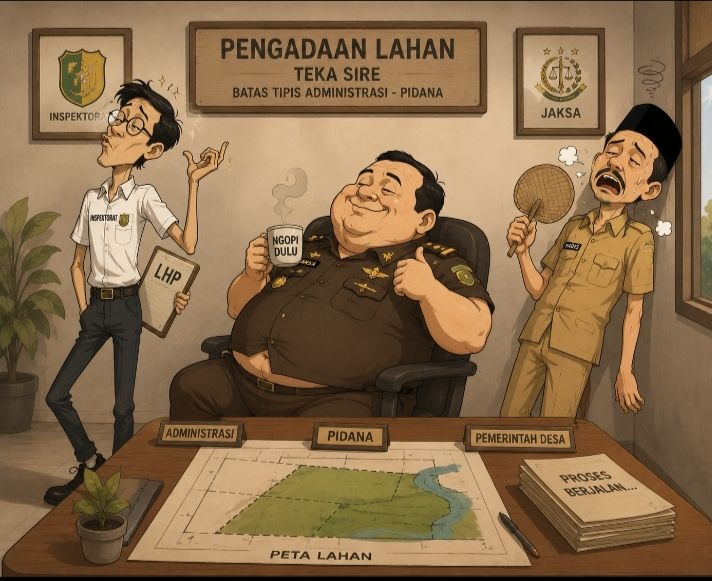 Ilustrasi Pemeriksaan Kades (Foto: AI)