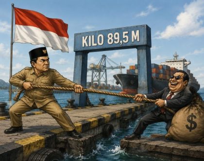 Ilustrasi Proyek Pelabuhan (Foto. AI)