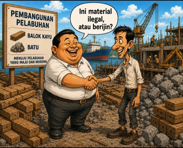 Ilustrasi Proyek Pelabuhan (Foto: AI)