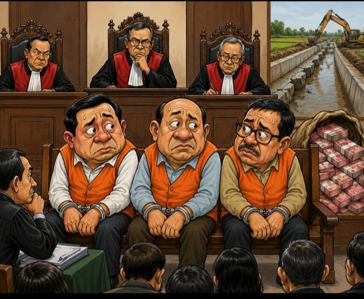 Ilustrasi: Terduga Terdakwa (Foto: AI)