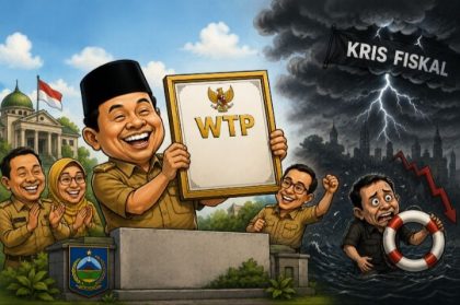 Ilustrasi: WTP Saat Dapur Fiskal Goyah (Foto: AI)