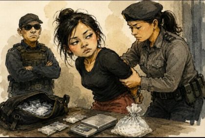 Ilustrasi Penangkapan Pengedar (Foto: AI)