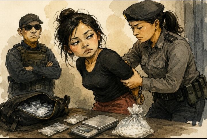 Ilustrasi Penangkapan Pengedar (Foto: AI)