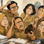 Ilustrasi: Guru Menunggu TPG (Foto: AI)