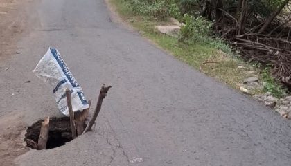 Kerusakan Jalan Kilo (Foto: Asman)
