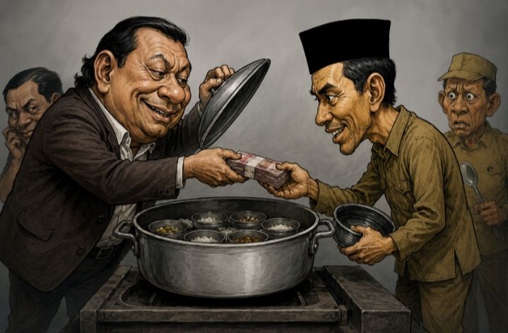 Ilustrasi Jual Beli Titik MBG (Foto: AI)