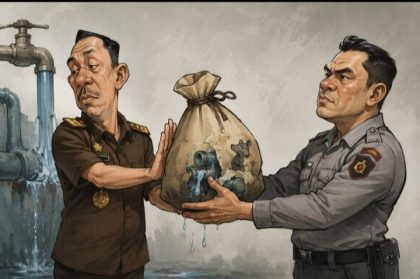 Ilustrasi: PDAM dari Kejaksaan ke Polisi (Foto: AI)