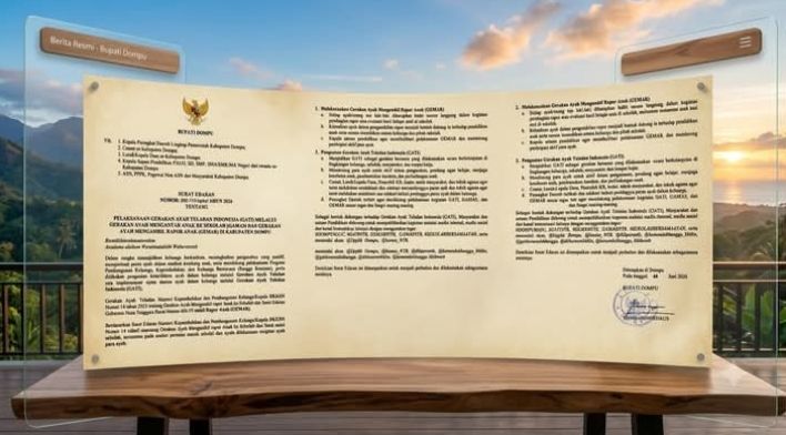 Surat Edaran Bupati Dompu (Foto: KF)