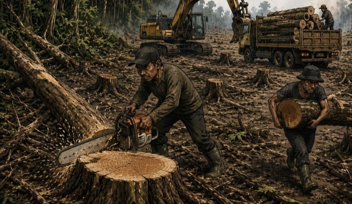 Ilustrasi: Perambahan Hutan (Foto: PH)