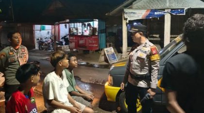 Patroli Malam Polres Dompu (Foto: HS)