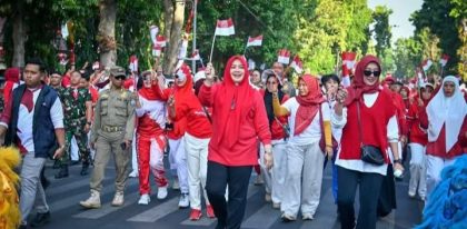Gerak Jalan Lautan Merah Putih (Foto: MT)