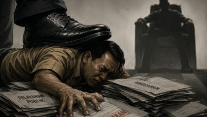 Ilustrasi: Birokrasi Di Kaki Kekuasaan (Foto: AI)