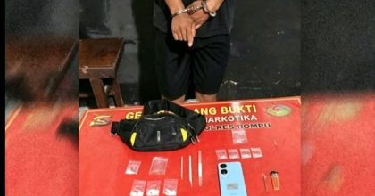Terduga & BB Sabu (Foto: HS)