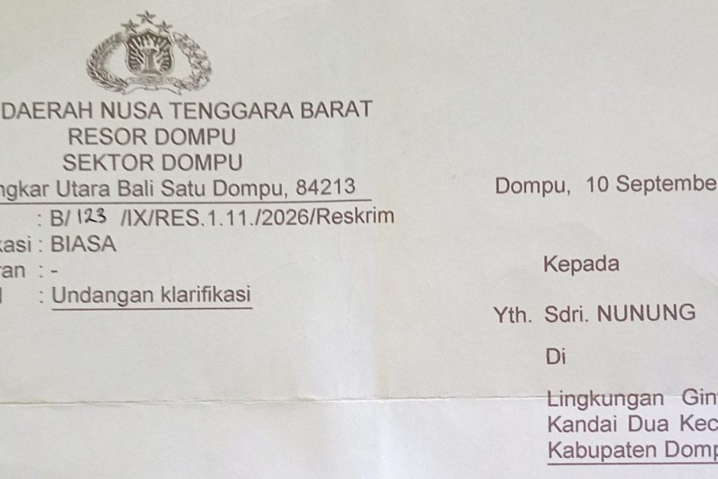Undangan Klarifikasi (Foto: AL)