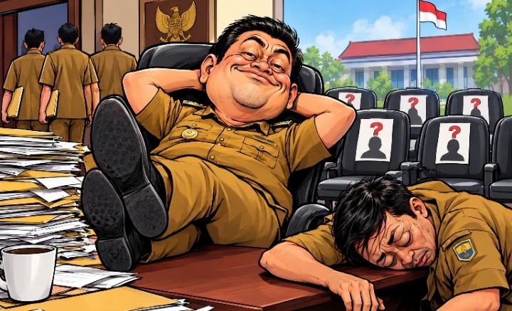 Ilustrasi. 23 PLT, PJ Sekda & 11 JPT (Foto: AI)